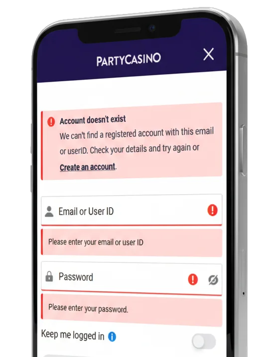 Party Casino Login Issues